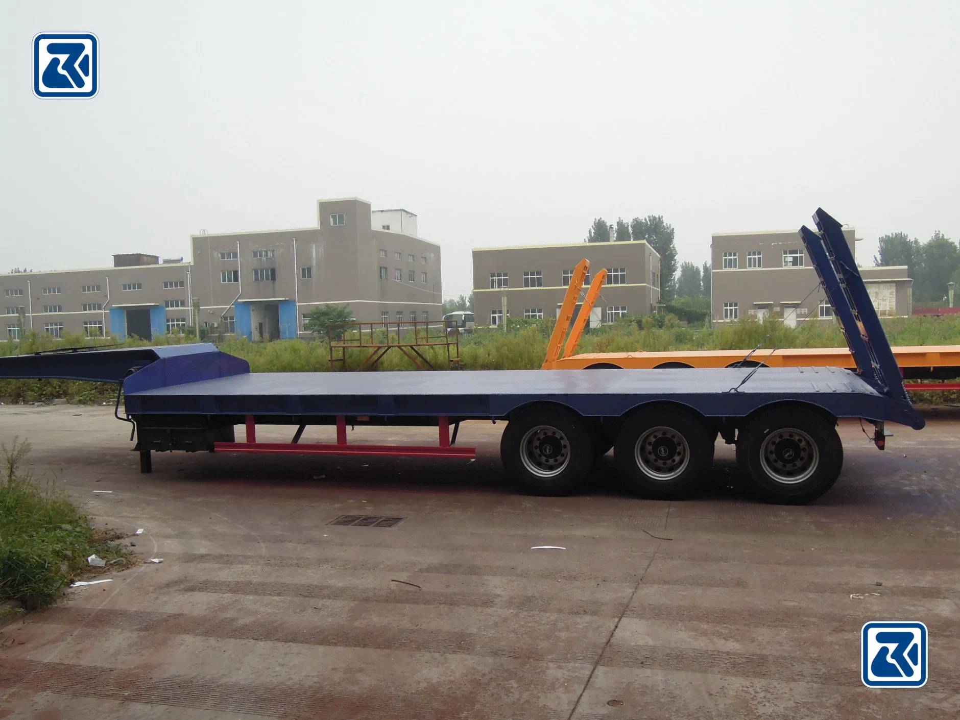 CCC ISO 3 Axles Truck Trailer /Tri Axle Low Bed, Low Loader Semi Trailer