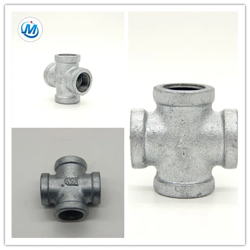 Four Way Cross Black Cast Iron Pipe Fitting for Water Gas