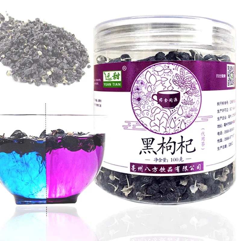 Commerce de gros du thé chinois de la santé en vrac Thé organique Wolfberry noir