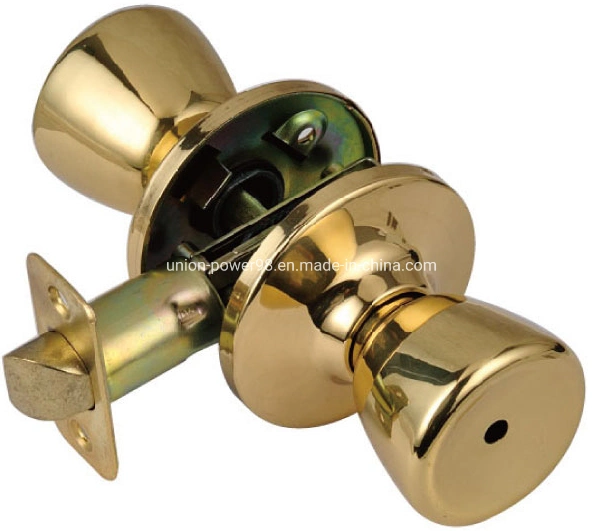 Pilished Brass Door Knob Lock Night Latch Door Handle Lockset Furniture Hardware