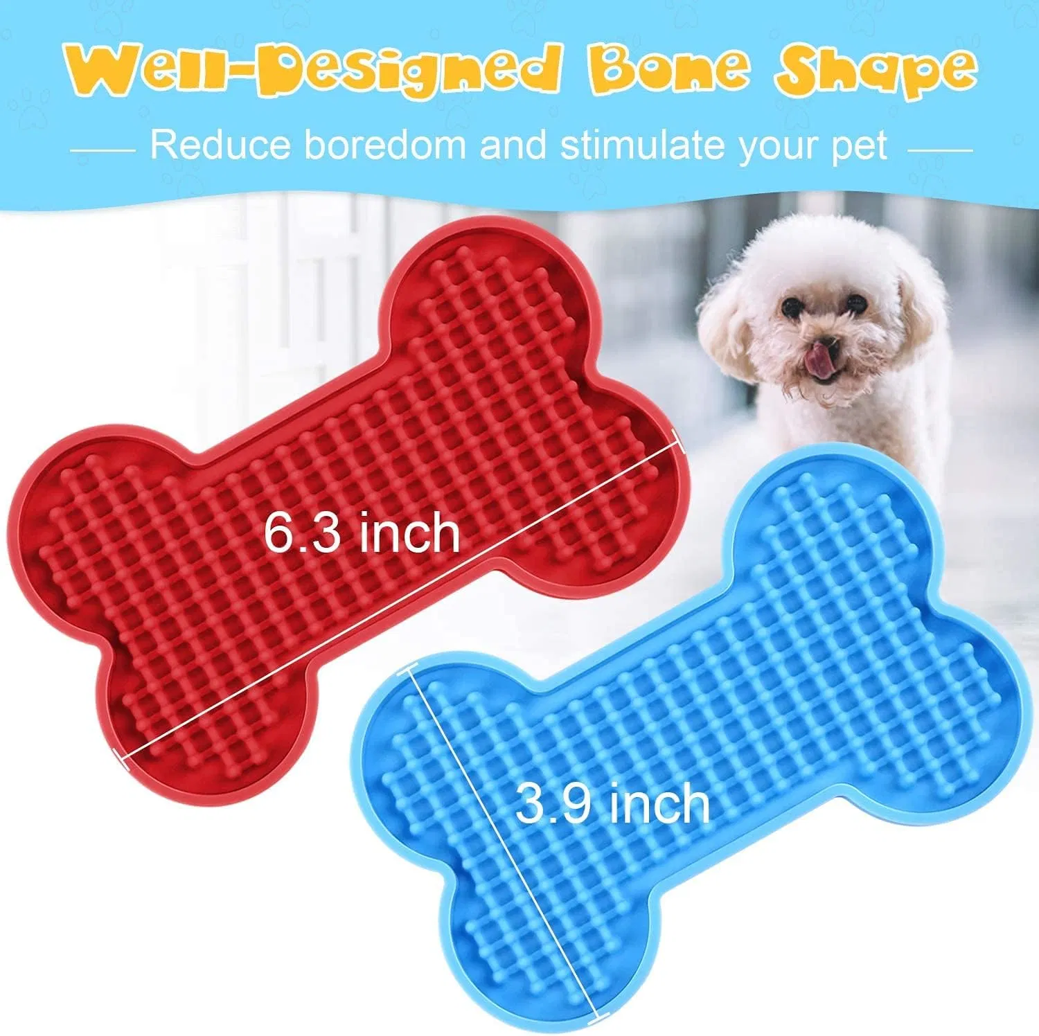 Dog Peanut Butter Licking Floor Mat Slow Feeding Dog Bowl