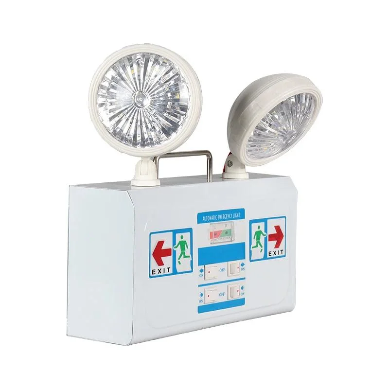 3 Hours Battery Duration Non Maintained Rechargeable Emergency Fixture with Twin Floodlights