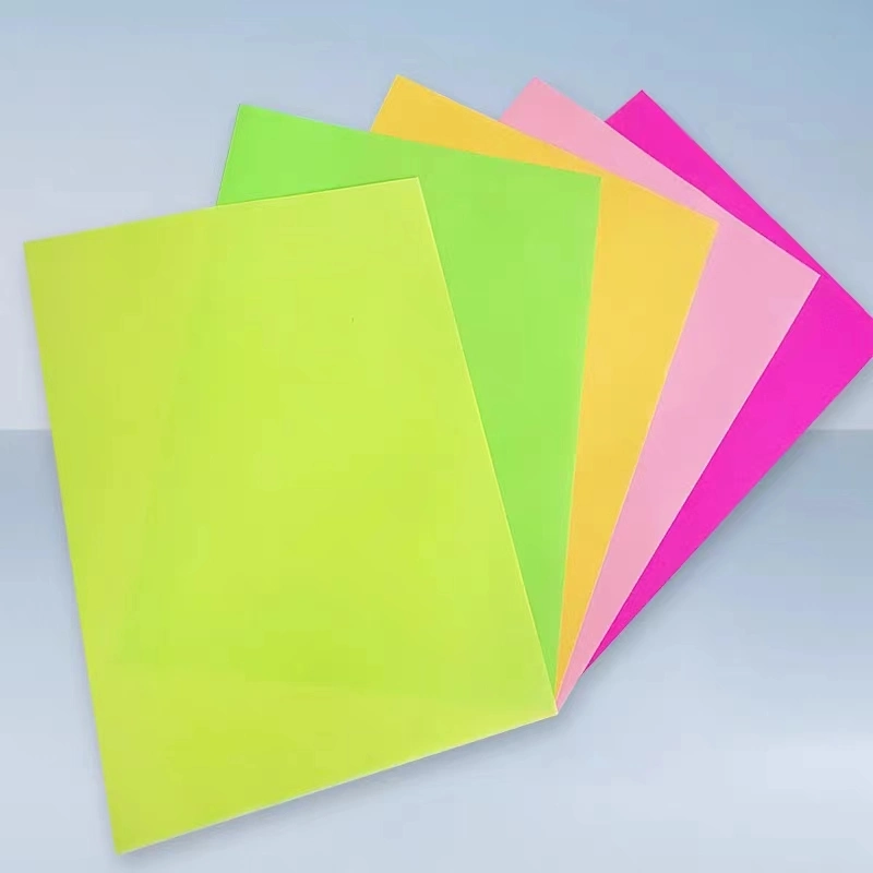 Papier couleur fluorescent A4 80 G/M2 pour impression et artisanat Papier couleur à la maison