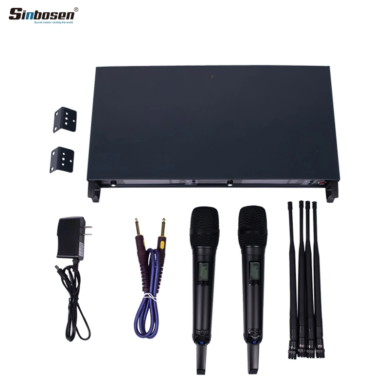 UHF Wireless Microphone System Skm9000 Professional 2 Channel DJ Sound Wireless Microphone