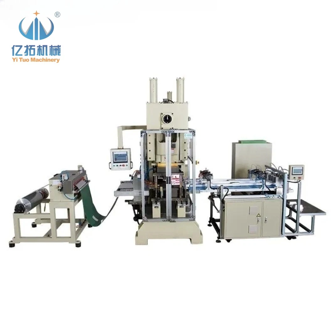 Aluminum Foil Food Container Making Punch Machine with Servo Decoiler and Feeder Equipment