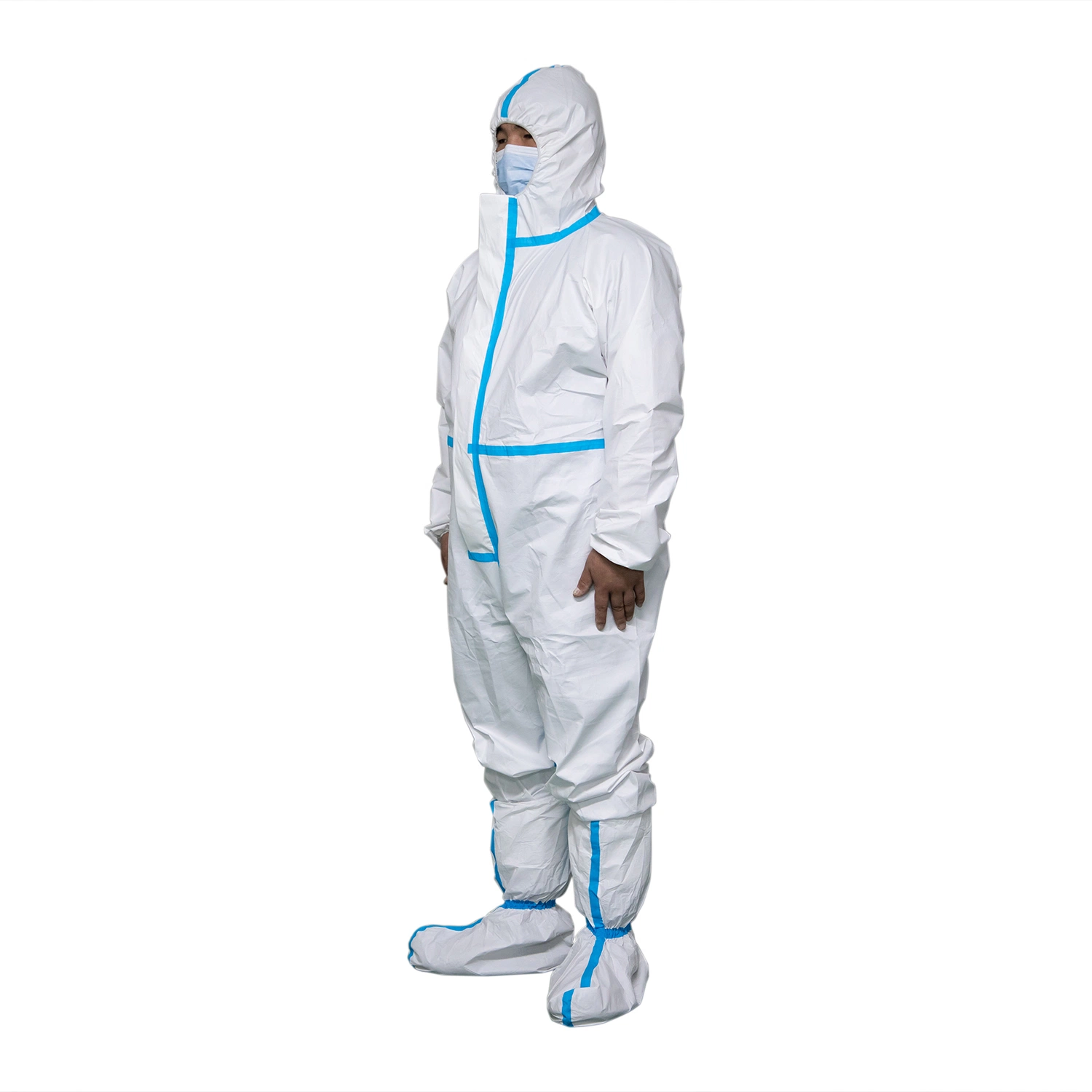 Type 4 5 6 Nonwoven Personal Protective Equipment Suit Disposable Isolation Coverall