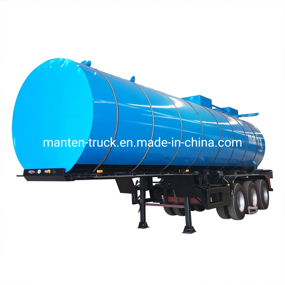 45cbm 45000L Mineral Resin Pitch Hot Asphalt Bitumen Delivery Transportation Tanker Semi Trailer with Oil Heating Burner