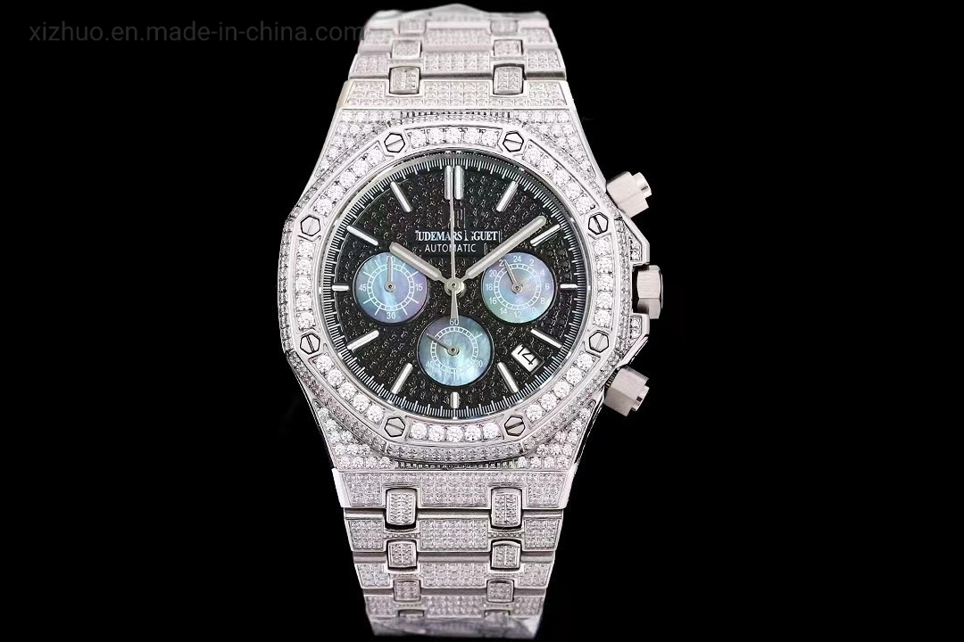 2023 Iced out lujoso reloj de pulsera reloj de diamantes Oro Plata hombres Relojes Hip hop con la caja regalos de joyas de gran diámetro ver Proveedores