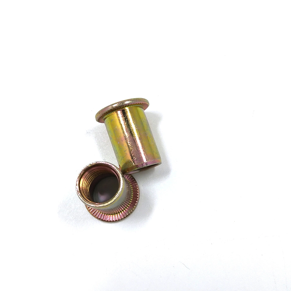 Reduce Head /Thin Head/Small Csk Head Round Body (insert nuts) Yellow Zinc Blind Rivet Nut