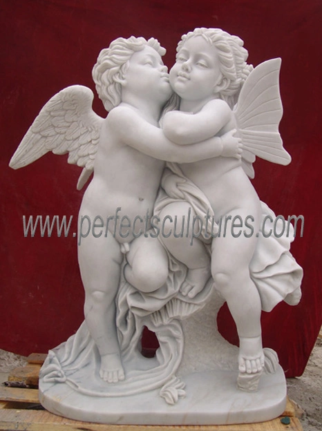 Stone Marble Carving Cherub Sculpture Angel Statue (SY-X0156)