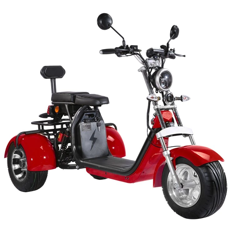 Manufacturer Three Wheel Fast Removable Battery Fat Tire Electric Tricycles Citycoco Scooter 2000W 60V 40ah