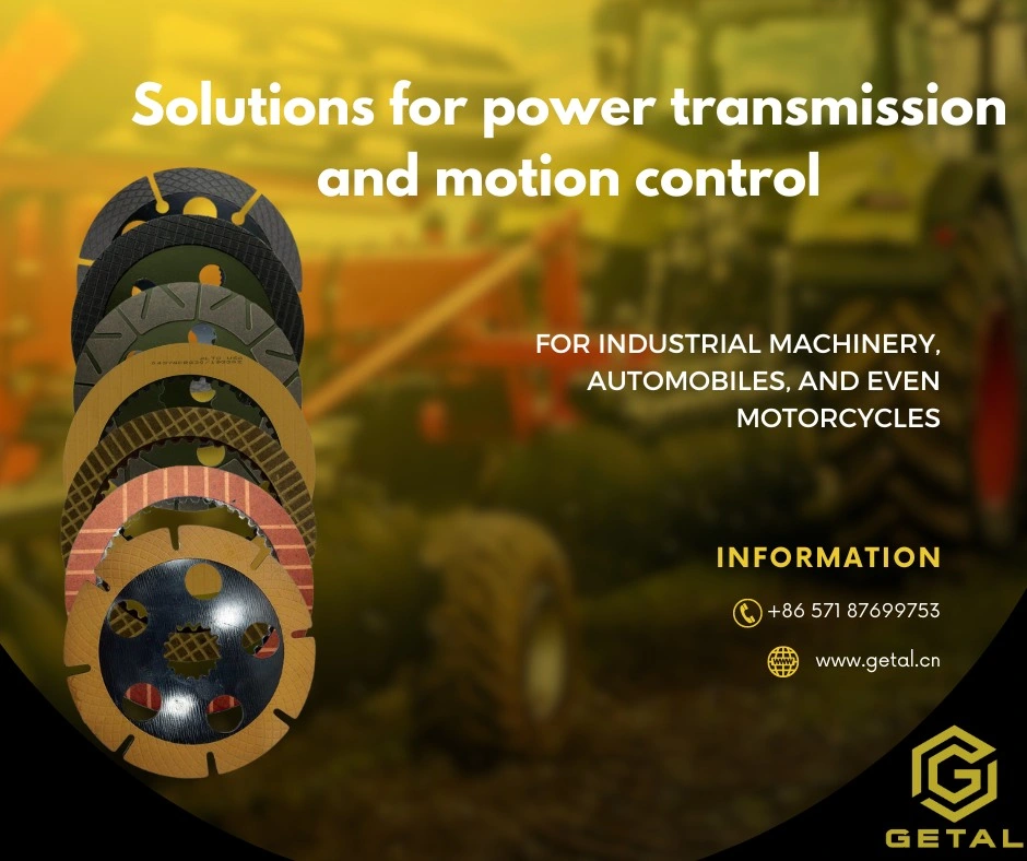 Engineering Machinery Gearbox Brake Clutch Plates&Discs Wet Friction Material Paper for Tractor Harvester