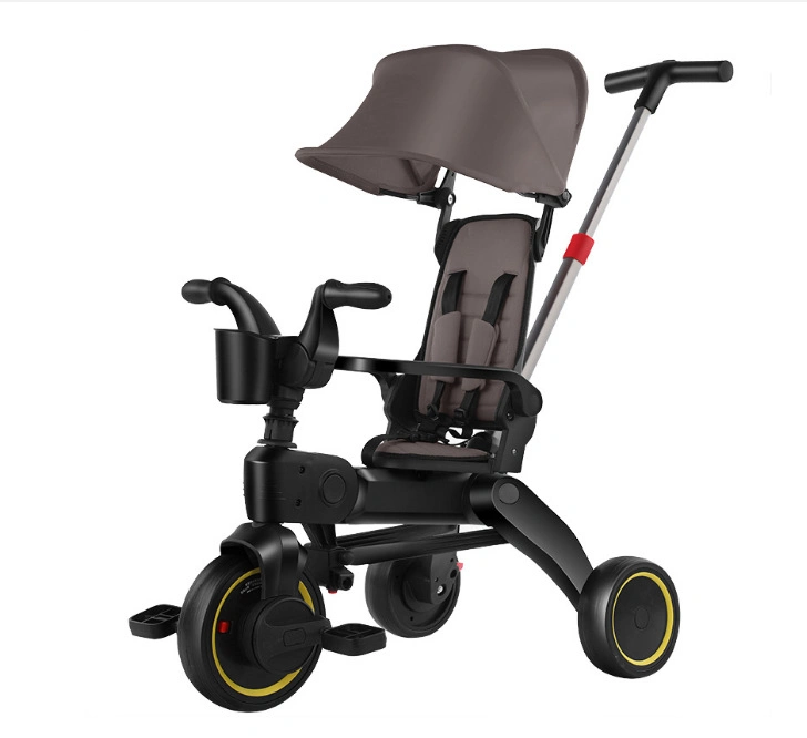 Vélo de bébé tricycle pliable 4 en 1 à poussette Sur Trike pour enfants