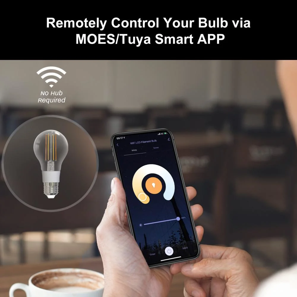 Tuya Smart Lámparas LED 7W WiFi Control remoto de la luz de lámpara incandescente lámpara de araña de luces de la luz de cristal