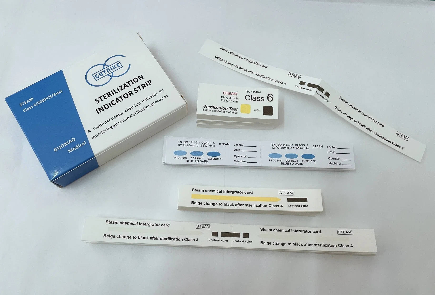 Bande indicatrice de stérilisation à la vapeur classe 3/4/5 indicateurs chimiques bandes d'essai Pour autoclave