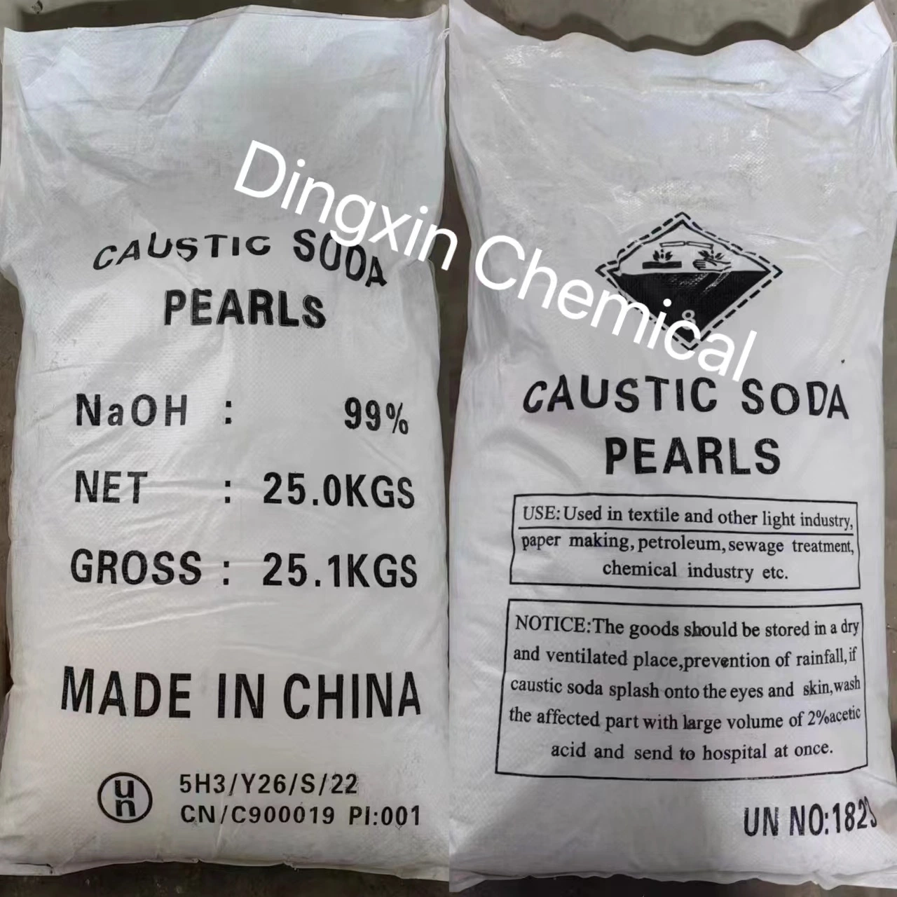 Alumínio fazendo NaOH soda cáustica Pearls sodium hidróxido 99% químico Matéria-prima