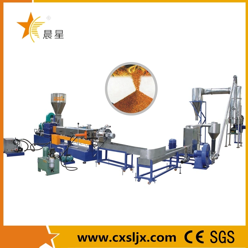 Water Ring Cutting Type Waste PVC Plastic Film Granulating Line / Film Pelletizing Machine