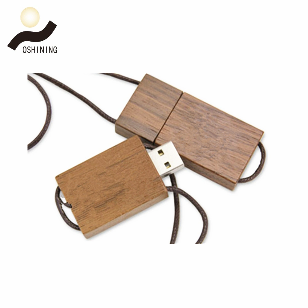 Hot Sales Wooden USB Flash Disk Bamboo Lanyard USB Memory Sticks (USB-WD310)