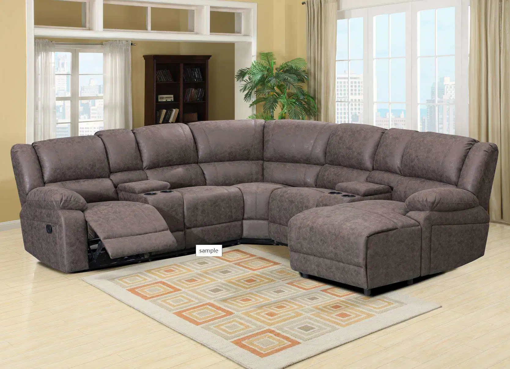 Cy High Quality Living Room Furniture Sectional Recliner Sofa Corner