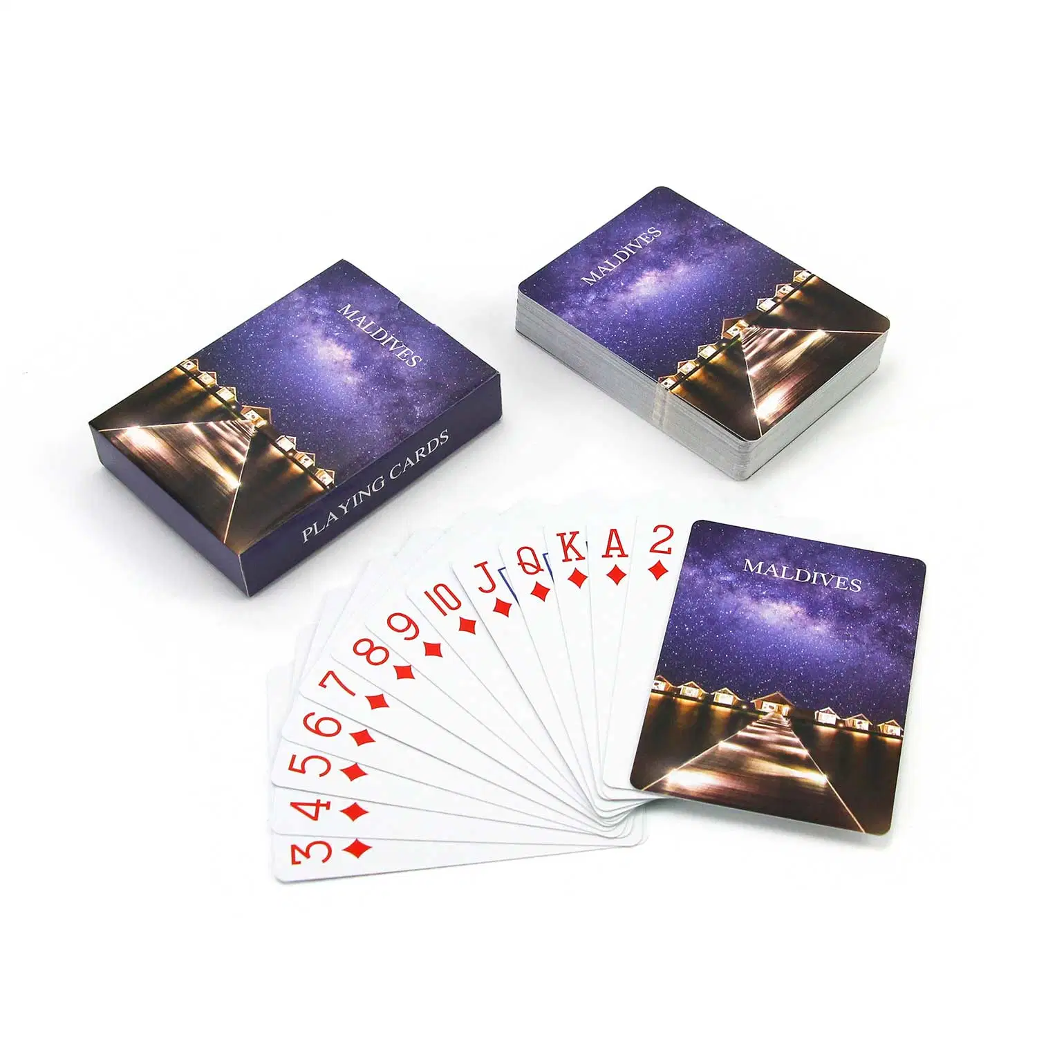 Custom Different Designs Material Casino Playing Poker Card Printing with Box
