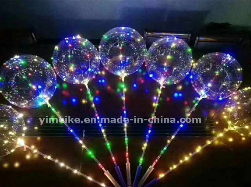 Luz LED populares juguetes inflables Party Decoration Bobo globo con interruptor de palanca