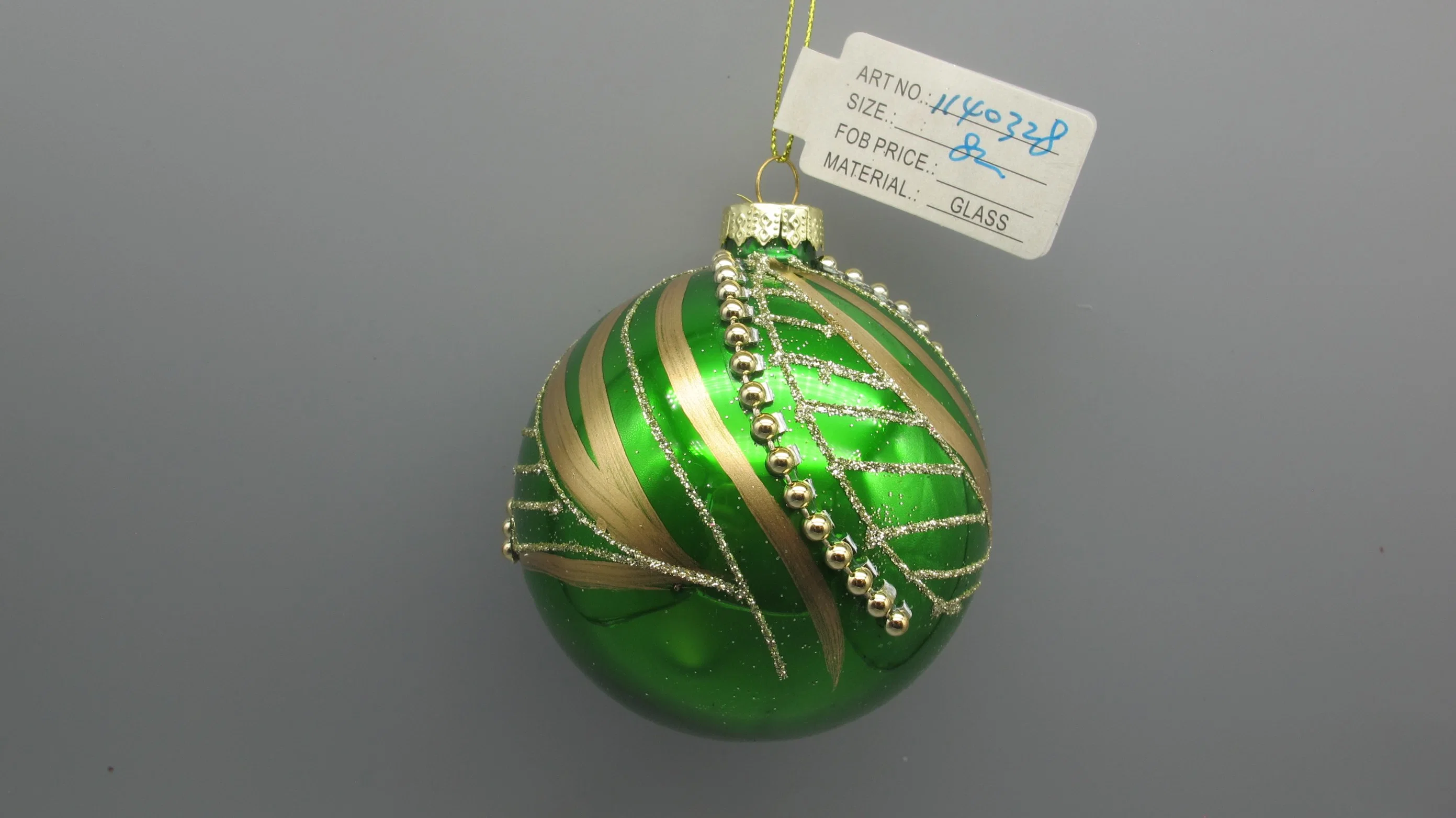 2023 Shiny Effect Christmas Glass Balloons for Tree Decoration