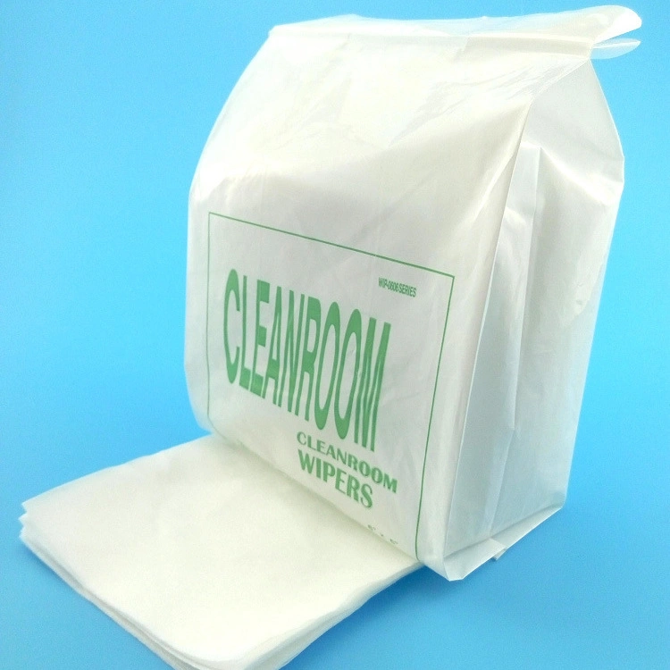 Leenol 4*4 White Cleanroom Lint Free Cloth 55% Cellulose 45% Polyester Cleanroom Wiper Paper