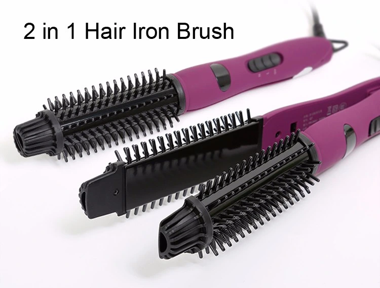 2 In1 Multifunctional Both Straighting Curling Hair Styling Tools Brush