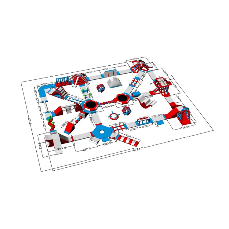 Новый дизайн с плавающей запятой водных аттракционов коммерческих игр воды Большой надувной Водный парк