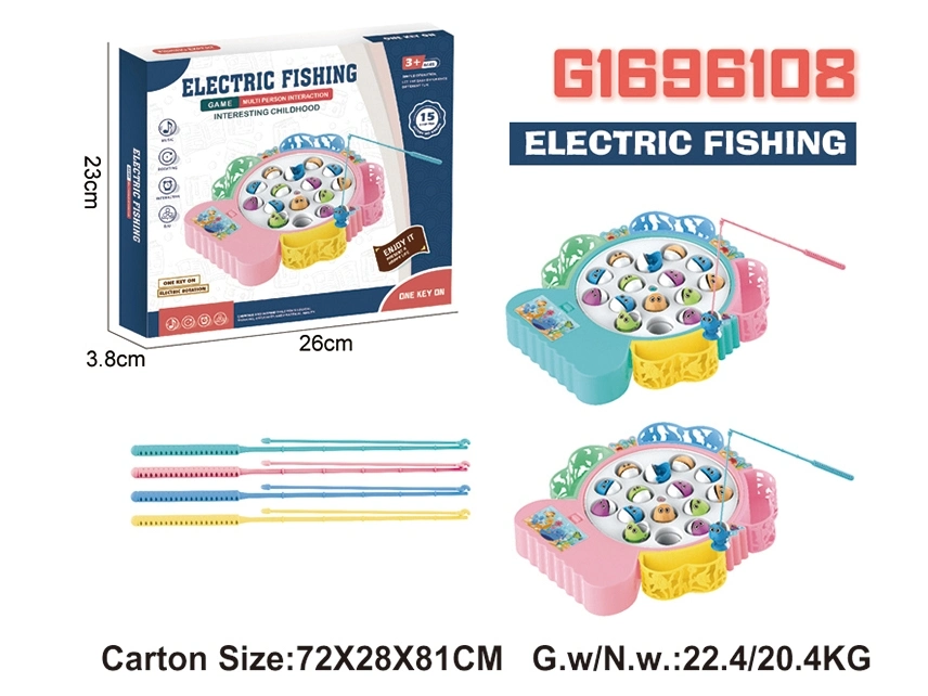 Electric Fishing Game Tray (small) with Music 2 Color No Include Battery OEM/ODM Factory Direct Sales Wholesale Intellectual Educational Toys Kids Toy Educatio