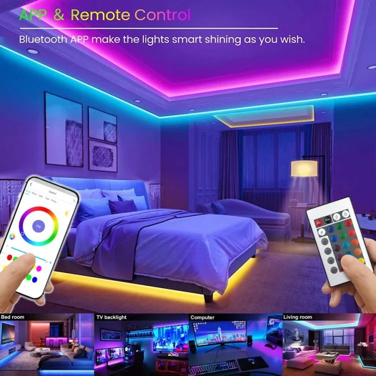 24keys Controller USB TV Backlight DC 5V Flexible Ribbon Tape Holiday Decorative RGB Tiras LED Strip Light