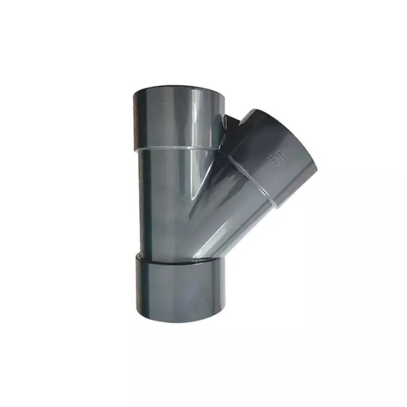 PVC Pipe Coupling Connectors 45 Degree Y Branch Pipe