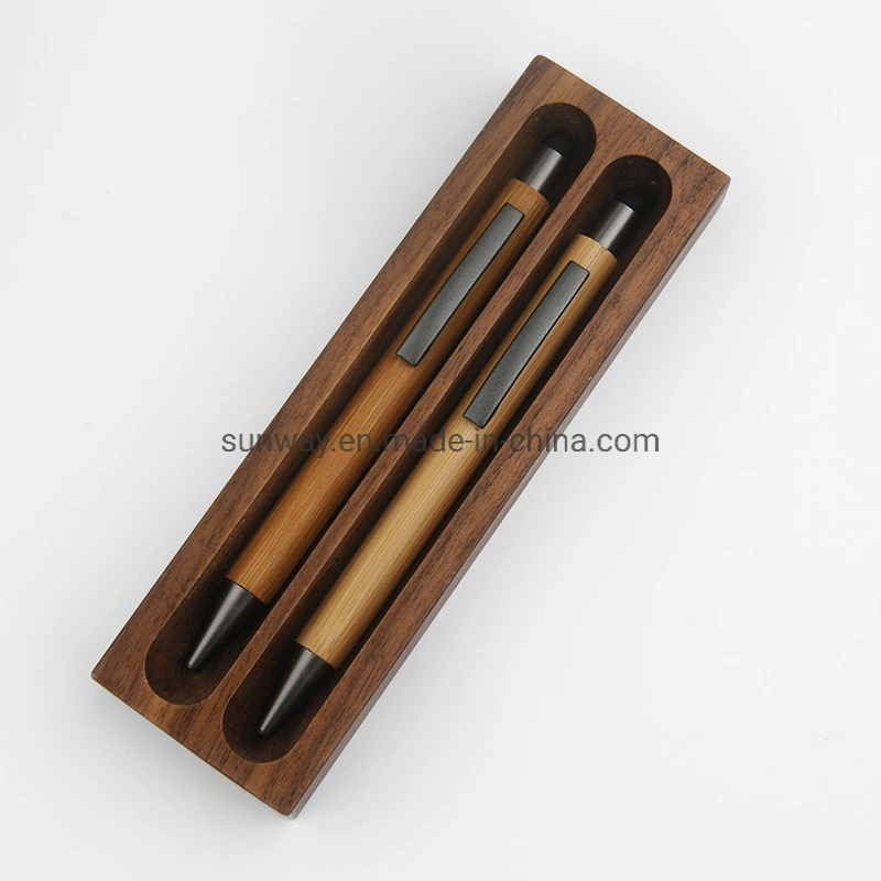 Commerce de gros de promotion de l'écran Eco Friendly Bamboo Touch Stylus Stylo à bille