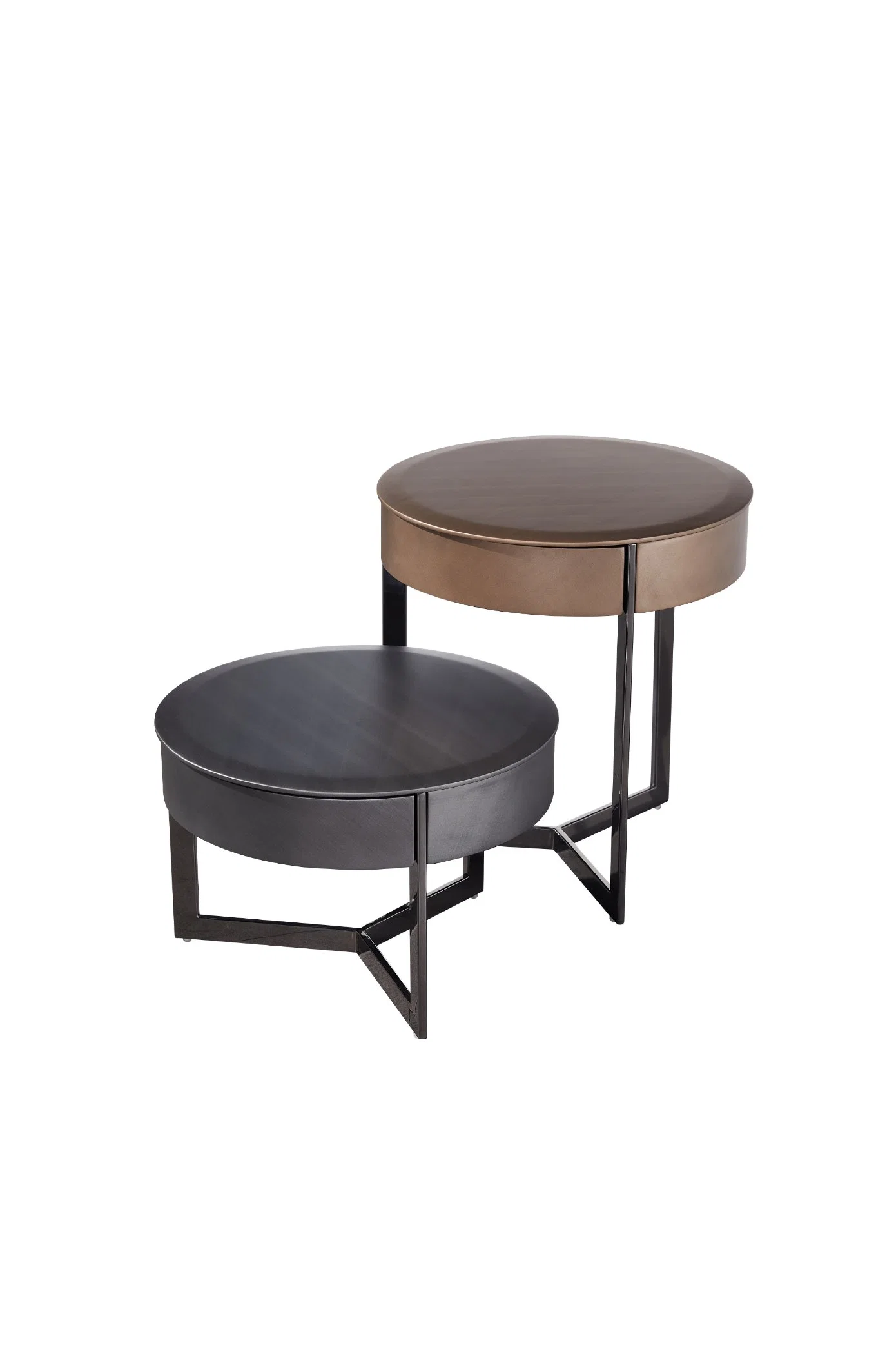 Moderne double tiroir brillant mobilier de peinture chevet Table table de nuit moderne Table de chevet