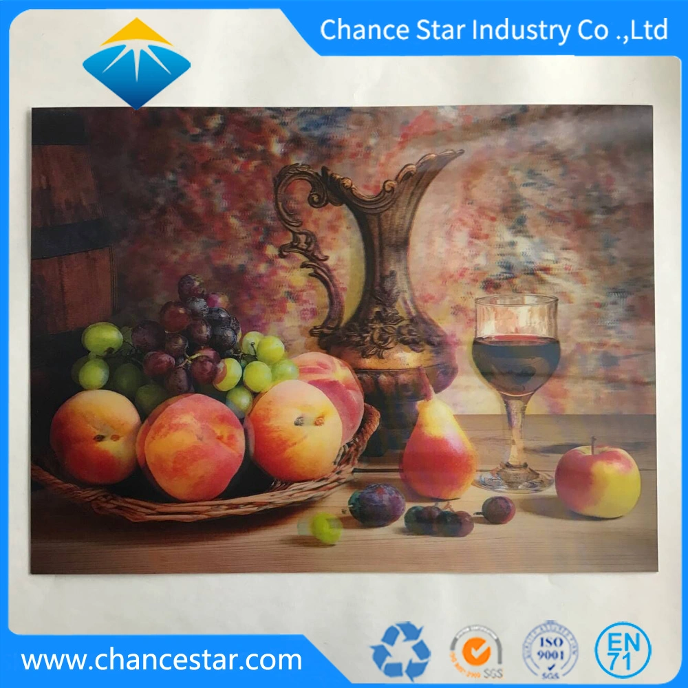 Custom Printed 3D Lenticular Plastic Polypropylene Table Mat