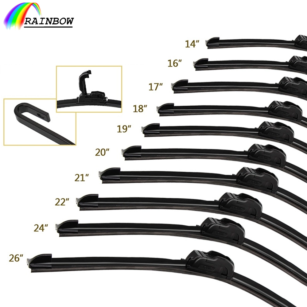 Precio competitivo Accesorios para el exterior de coches Soft Frameless 28"-14" adaptador de pulgada todo Tipos Ventanas/parabrisas/limpiaparabrisas escobillas