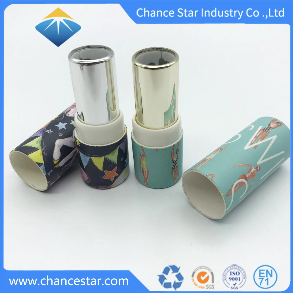 Custom Rigid Paper Tube Lipstick Packaging with All Inner Plastic Cup