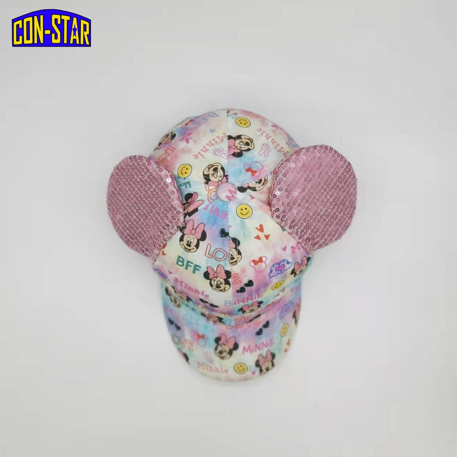 100% Cotton Twill Kids Minnie Caps with 3D Ears BSCI and Fama Factory