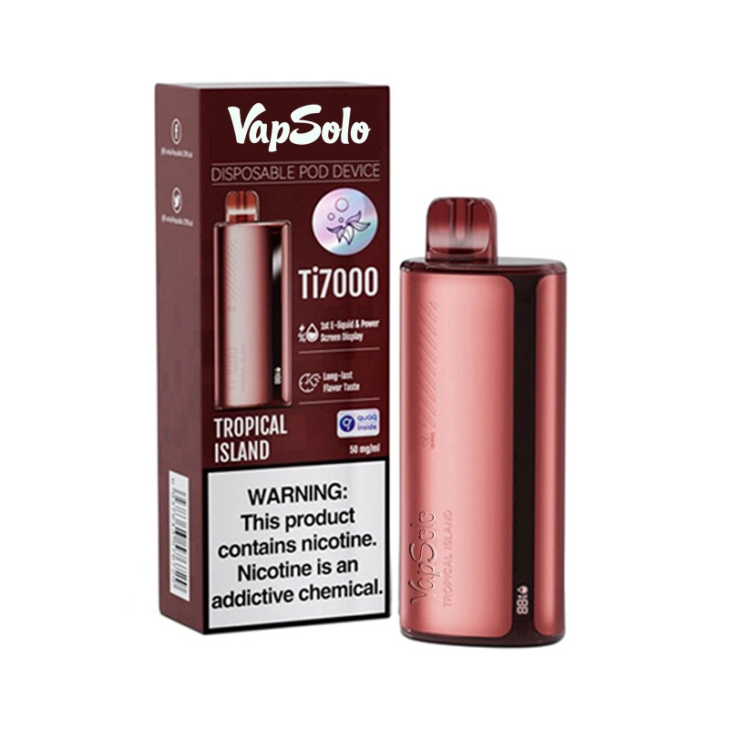 E-cigarrillo portátil personalizado innovadora batería recargable de 7000 inhalaciones 15ml Vape con pantalla digital