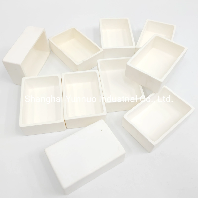 Square Rectangular Alumina Al2O3 Ceramic Furnace Tray for Lab Crucible