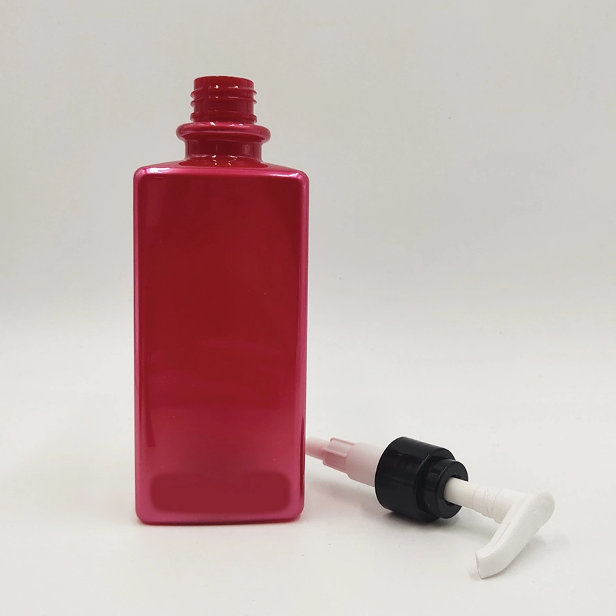 Esvazie Custom China tornando diferentes formato quadrado cor Vermelha Shampoo Cosméticos sabão líquido vaso de embalagem