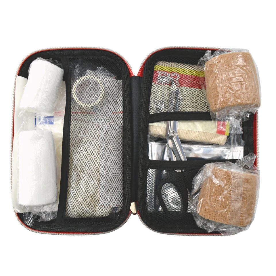 Custom 28 pcs de fournitures médicales Mini Portable EVA étanche Kit de premiers secours pour la randonnée pédestre Voiture de voyage