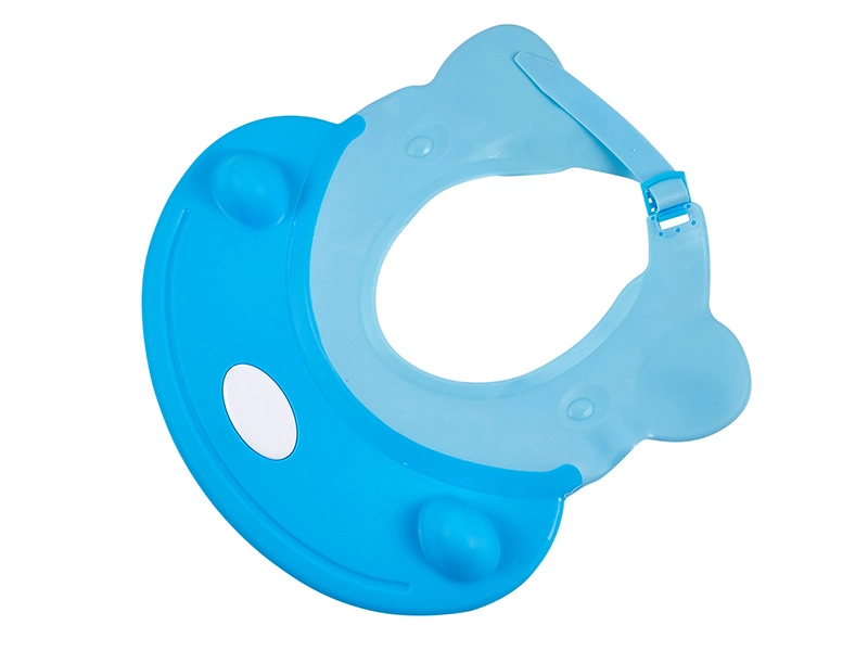 Gorra de ducha con corbata Sombrero de protección ajustable para el baño Gorra de ducha de silicona impermeable para bebés