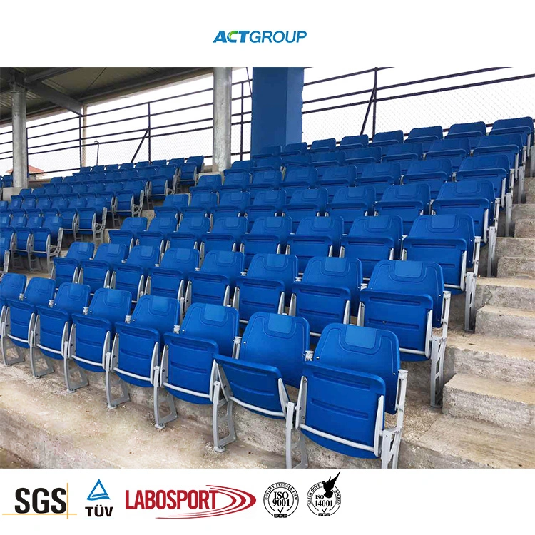 Metal Legs and Frames Supporting Folded Plastic Chair for Stadium