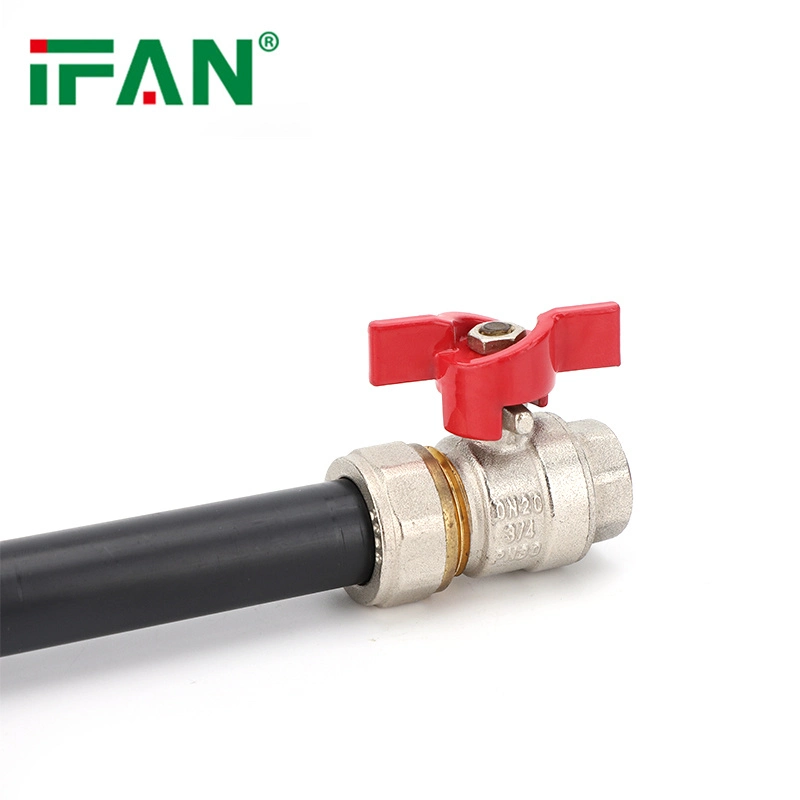 Ifan Butterfly Handle Brass Ball Valve Female Thread Pex Compression Fitting