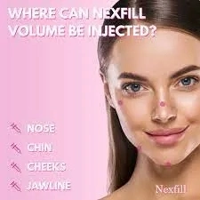 2023 Nexfill- ha Dermal Filler (CE) Dermal fino de volumen profundo Relleno ácido Hialurónico con lidocaína Mennus Misfill Kairax Gouri Lemonbottle Olidia