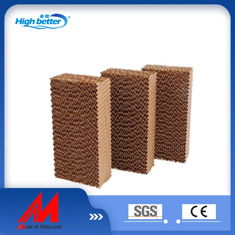 5090/6090/7060/7090 100% Holzpapier Evaporative Cooling Pad/Cellulose Wabenpolster/Gewächshaus/Geflügel Ausrüstung/Schweinegäst/Luftkühlervorhang Nass-Kühlkissen