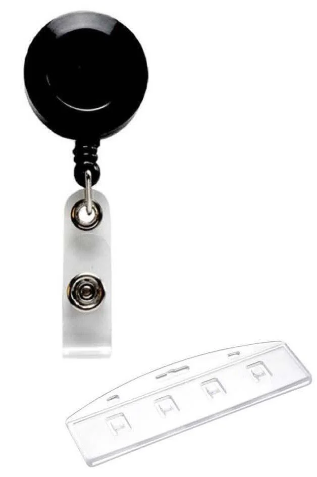 Retractable ID Card Badge Reel Ski Pass, Yoyo Reel & Door Pass Swipe Card Holder Retractable Badge Holder