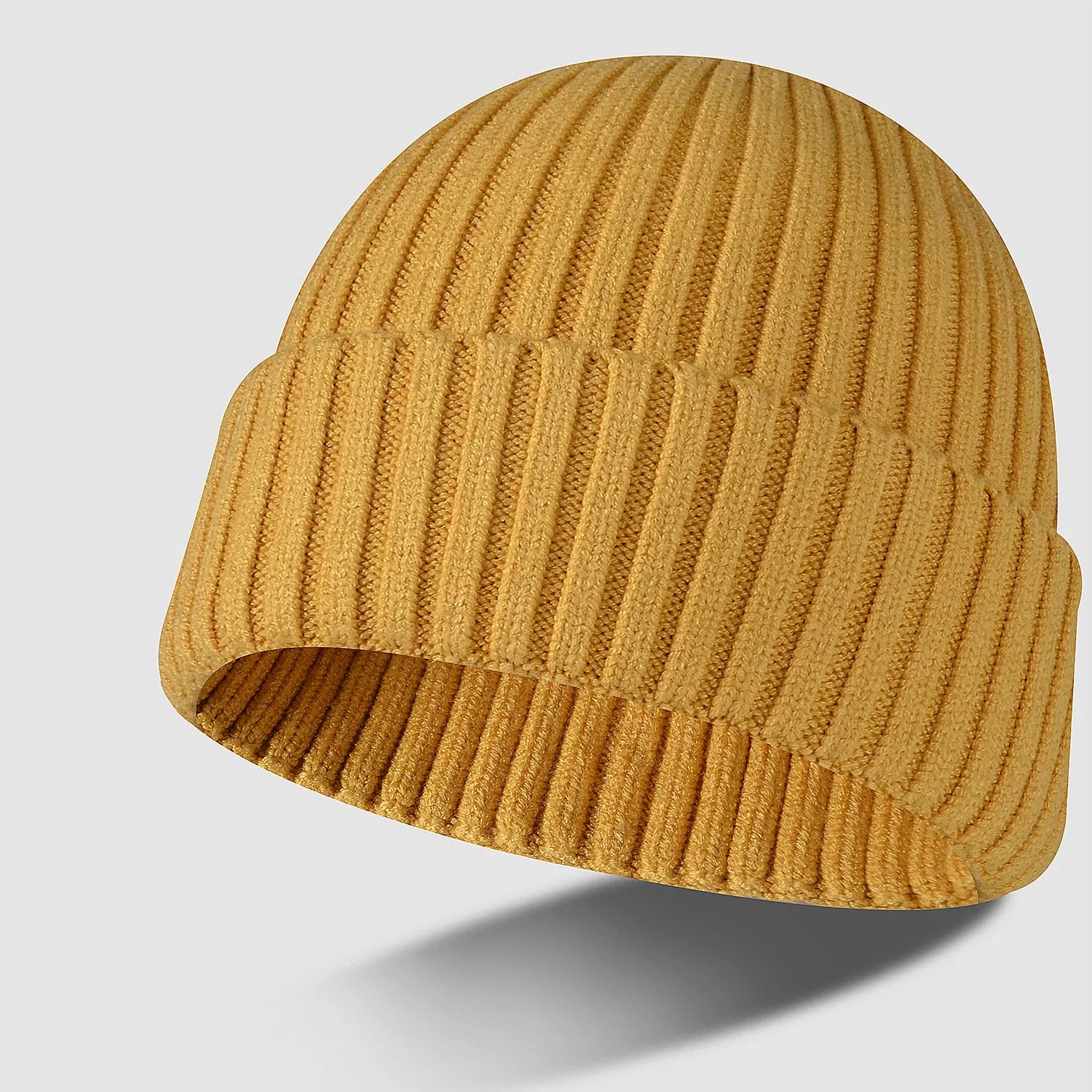 Chapeau tricoté en gros pour garder la tête au chaud en hiver, bonnet uni teint sur mesure.
