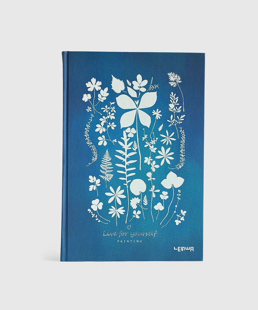 Blue Flower Gift School Office Notebook